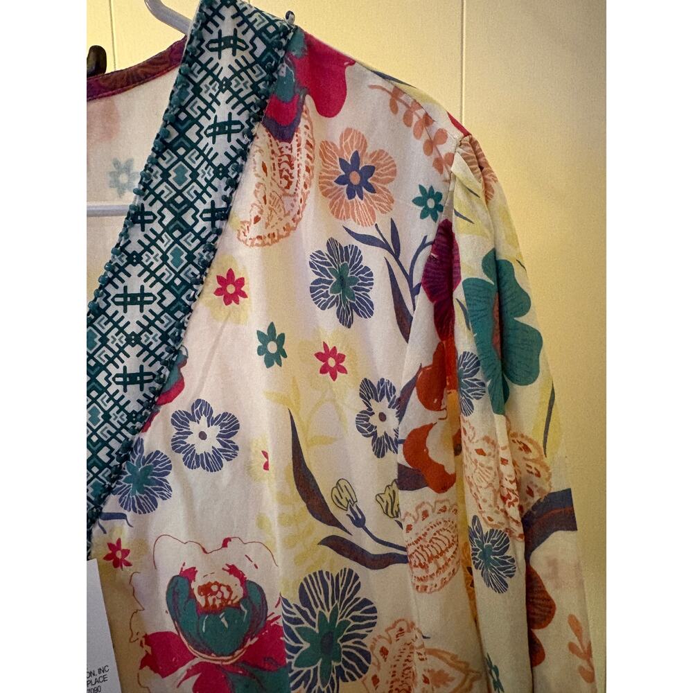 Floral Beaded Peasant Dress by Kaktus XXL NWT - Picture 4 of 8